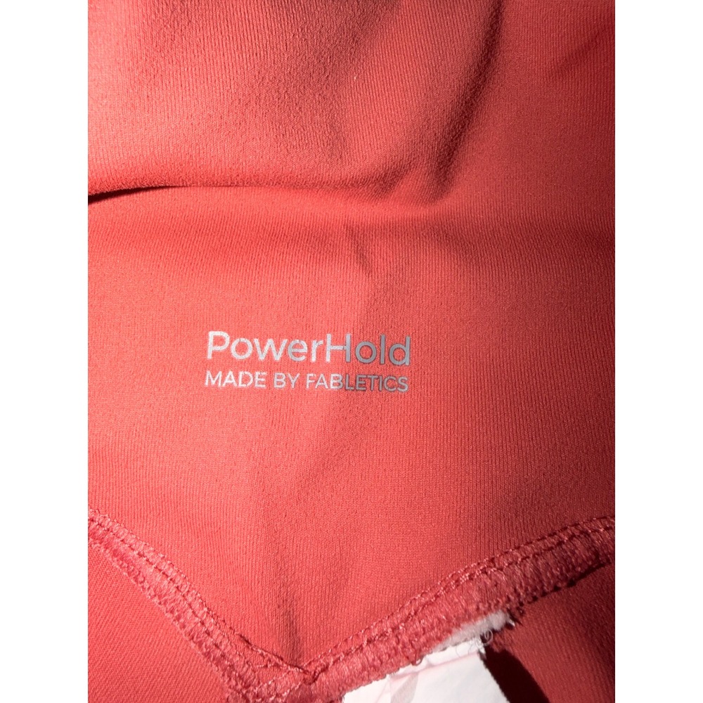 Fabletics PowerHold High Waisted Leggings Red Lattice Back Size S (676) - Picture 4 of 7